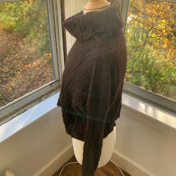 POLES soft mohair blend cable knit cowl neck - Picture 6 of 8